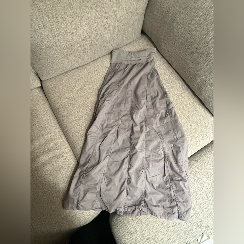 Elan Light Gray Maxi Skirt